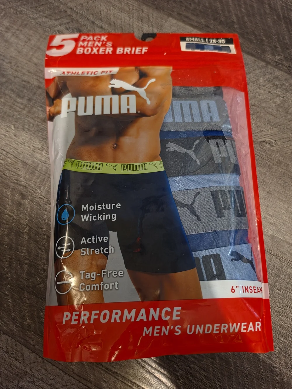 PUMA Men's Performance Boxer Briefs - Blue (5-Pack)